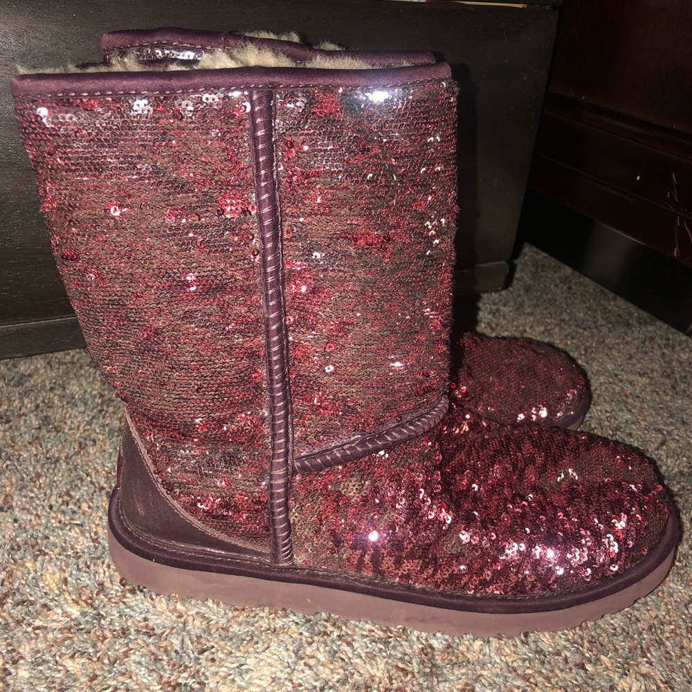 Limited Edition Fall Maroon Sparkly UGGs